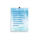 Rom 8:28 - Bible Verse, together for good Enhanced Matte Paper Poster