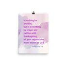 Phil 4:6 - Bible Verse, Prayer and Petition Enhanced Matte Paper Poster