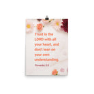 Prov 3:5 - Bible Verse, Trust in the LORD Enhanced Matte Paper Poster