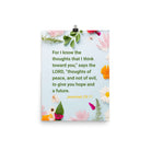 Jer 29:11 - Bible Verse, to give you hope Enhanced Matte Paper Poster