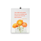 Psalm 41:3 - Bible Verse, LORD will sustain Enhanced Matte Paper Poster