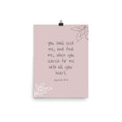 Jeremiah 29:13 - Bible Verse, you search Enhanced Matte Paper Poster