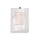 Revelation 21:4 Bible Verse, He will wipe Enhanced Matte Paper Poster