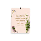 Joshua 24:15 Bible Verse, your fathers Enhanced Matte Paper Poster