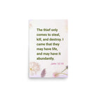 John 10:10 - Bible Verse, Abundant Life Enhanced Matte Paper Poster