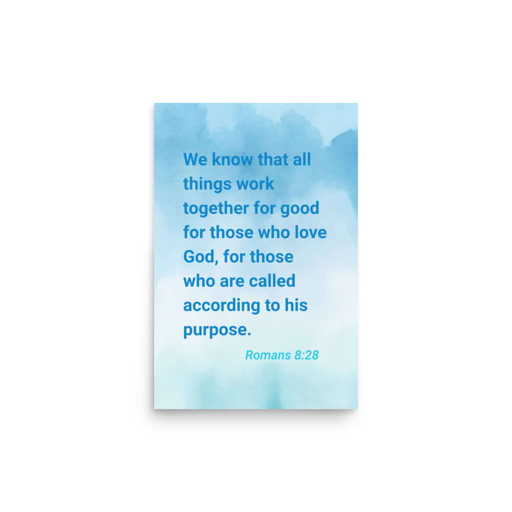 Rom 8:28 - Bible Verse, together for good Enhanced Matte Paper Poster