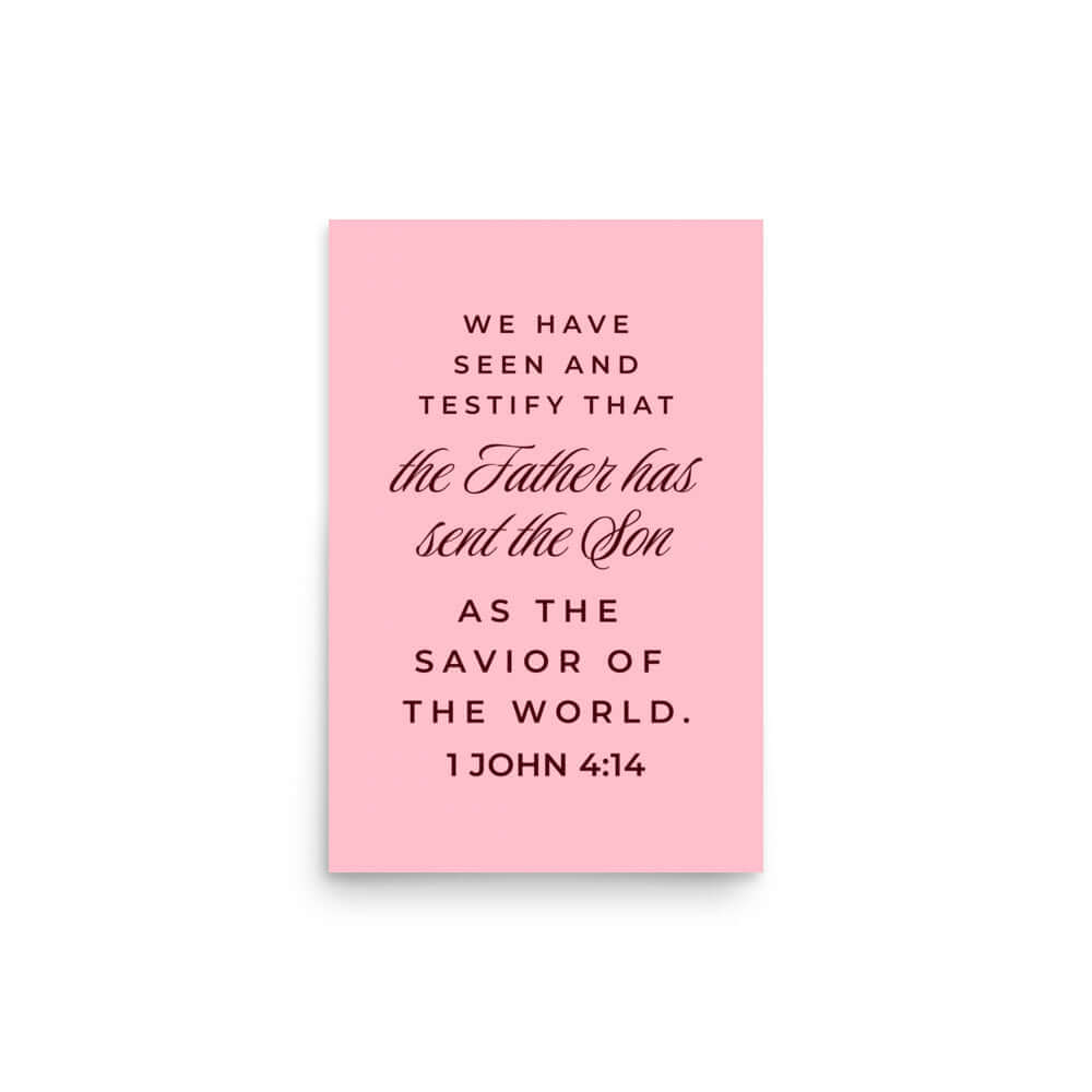 1 John 4:14 - Bible Verse, We have seen Enhanced Matte Paper Poster