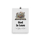 1 John 4:8 - Bible Verse, God is Love Enhanced Matte Paper Poster