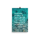 Matt 28:19 - Bible Verse, Make Disciples Enhanced Matte Paper Poster