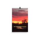 Psalm 19:1 Bible Verse, Sunset Glory Enhanced Matte Paper Poster