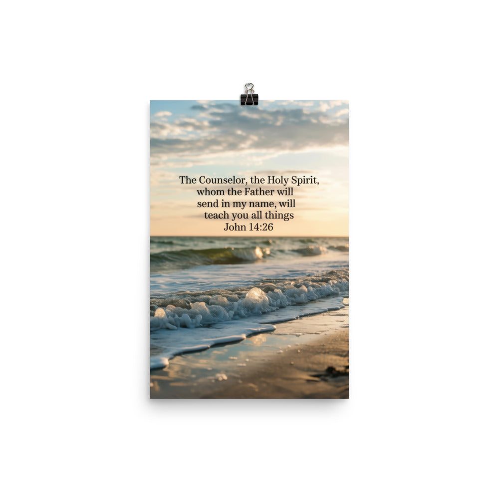 John 14:26 Bible Verse You All Enhanced Matte Paper Poster 12″×18″