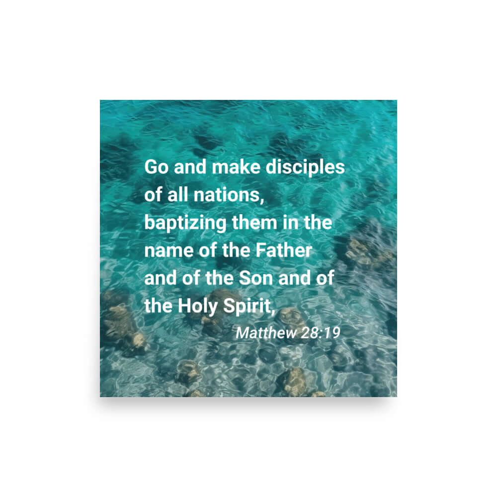 Matt 28:19 - Bible Verse, Make Disciples Enhanced Matte Paper Poster