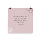 Jeremiah 29:13 - Bible Verse, you search Enhanced Matte Paper Poster