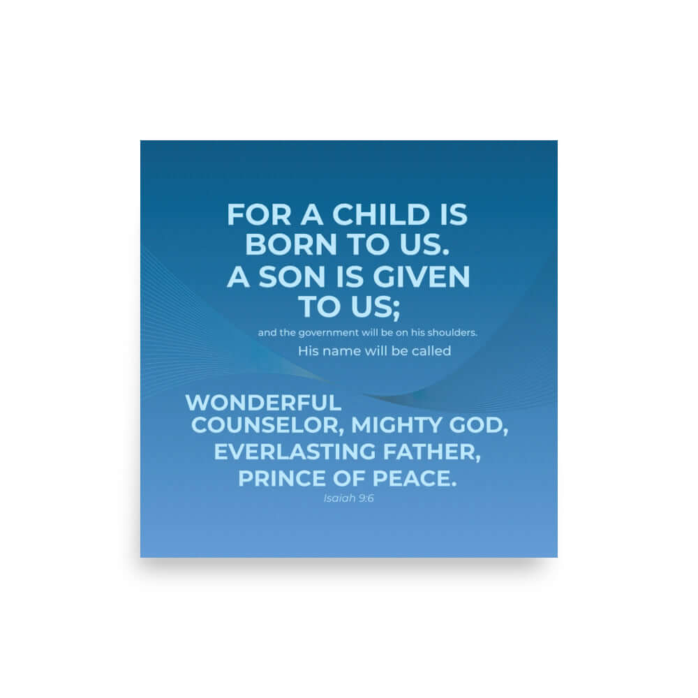 Isaiah 9:6 - Bible Verse, Everlasting Father Enhanced Matte Paper Poster