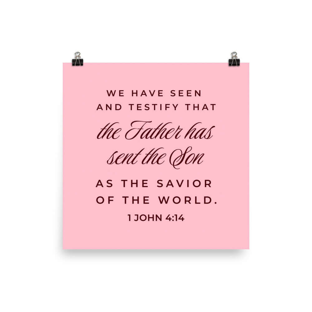 1 John 4:14 - Bible Verse, We have seen Enhanced Matte Paper Poster