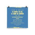 Isaiah 9:6 - Bible Verse, Mighty God Enhanced Matte Paper Poster