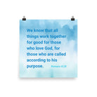 Rom 8:28 - Bible Verse, together for good Enhanced Matte Paper Poster