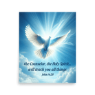 John 14:26 - Bible Verse, Holy Spirit Dove Poster