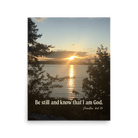 Psalm 46:10 Bible Verse, Sunset Glory Poster