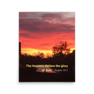 Psalm 19:1 Bible Verse, Sunset Glory Poster