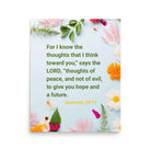 Jer 29:11 - Bible Verse, to give you hope Enhanced Matte Paper Poster