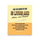 Heb 4:12 - Bible Verse, living and active Enhanced Matte Paper Poster