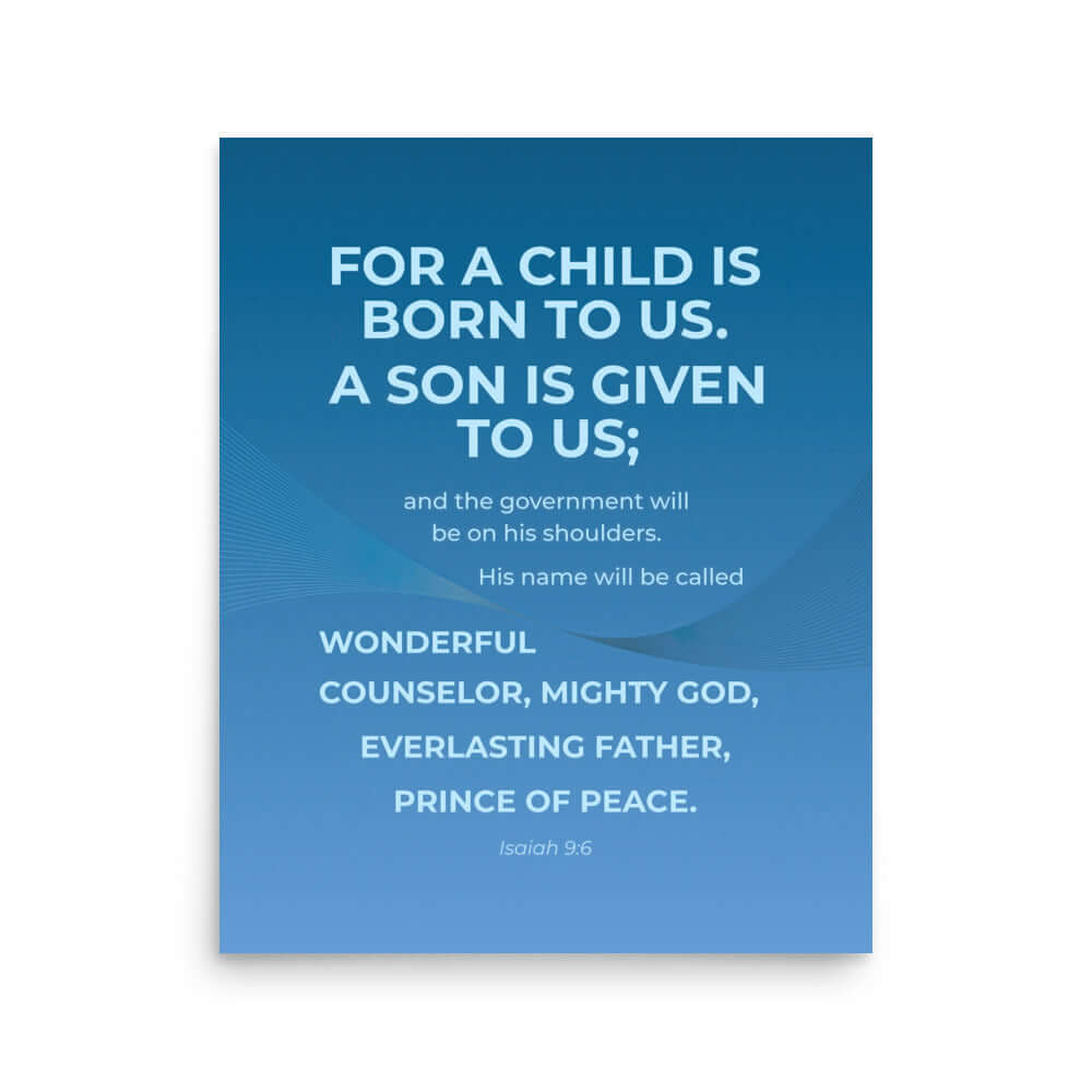 Isaiah 9:6 - Bible Verse, Everlasting Father Enhanced Matte Paper Poster