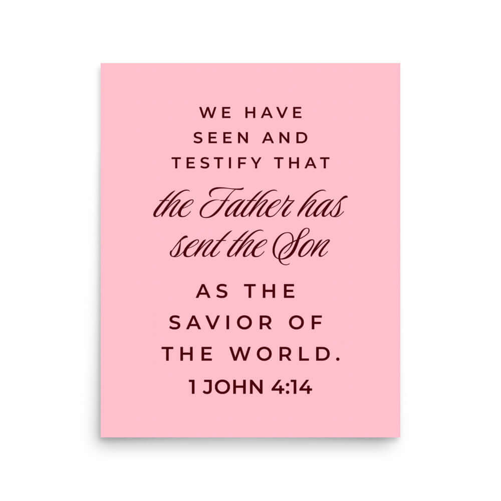 1 John 4:14 - Bible Verse, We have seen Enhanced Matte Paper Poster