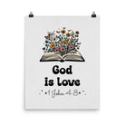 1 John 4:8 - Bible Verse, God is Love Enhanced Matte Paper Poster