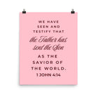 1 John 4:14 - Bible Verse, We have seen Enhanced Matte Paper Poster