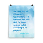 Rom 8:28 - Bible Verse, together for good Enhanced Matte Paper Poster