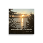 Psalm 46:10 Bible Verse, Sunset Glory Poster