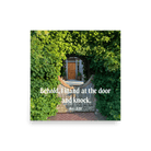 Rev 3:20 Bible Verse, Garden Doorway Poster