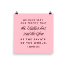 1 John 4:14 - Bible Verse, We have seen Enhanced Matte Paper Poster