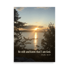 Psalm 46:10 Bible Verse, Sunset Glory Poster