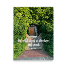 Rev 3:20 Bible Verse, Garden Doorway Poster