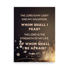Psalm 27:1 - Bible Verse, The LORD is My Light Poster