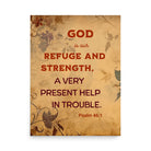 Psalm 46:1 - Bible Verse, God is Our Refuge Poster