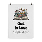 1 John 4:8 - Bible Verse, God is Love Enhanced Matte Paper Poster