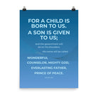 Isaiah 9:6 - Bible Verse, Everlasting Father Enhanced Matte Paper Poster