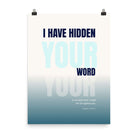 Psalm 119:11 - Bible Verse, hidden your word Enhanced Matte Paper Poster