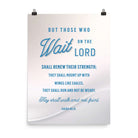 Isaiah 40:31 - Bible Verse, Wings like Eagles Enhanced Matte Paper Poster