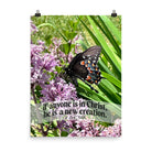 2 Cor. 5:17 Bible Verse, Butterfly Enhanced Matte Paper Poster