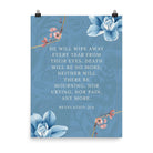 Revelation 21:4 Bible Verse, every tear Enhanced Matte Paper Poster