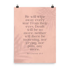 Revelation 21:4 Bible Verse, their eyes Enhanced Matte Paper Poster