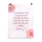 Deuteronomy 6:5 Bible Verse, the Lord Enhanced Matte Paper Poster