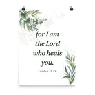 Exodus 15:26 Bible Verse, Gods voice Enhanced Matte Paper Poster