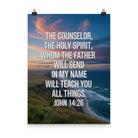 John 14:26 Bible Verse will teach Enhanced Matte Paper Poster 18″×24″