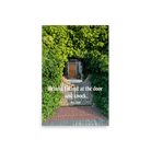 Rev 3:20 Bible Verse, Garden Doorway Poster