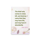 John 10:10 - Bible Verse, Abundant Life Enhanced Matte Paper Poster